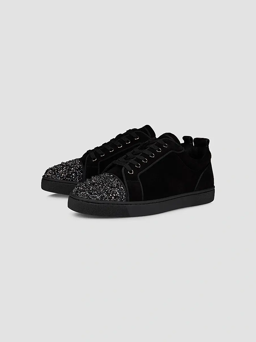 Christian Louboutin Men's Louis Jr P Perla Low-Top Sneakers | Thumbnail 2 Christian Louboutin Men's Louis Jr P Perla Low-Top Sneakers | Thumbnail 2