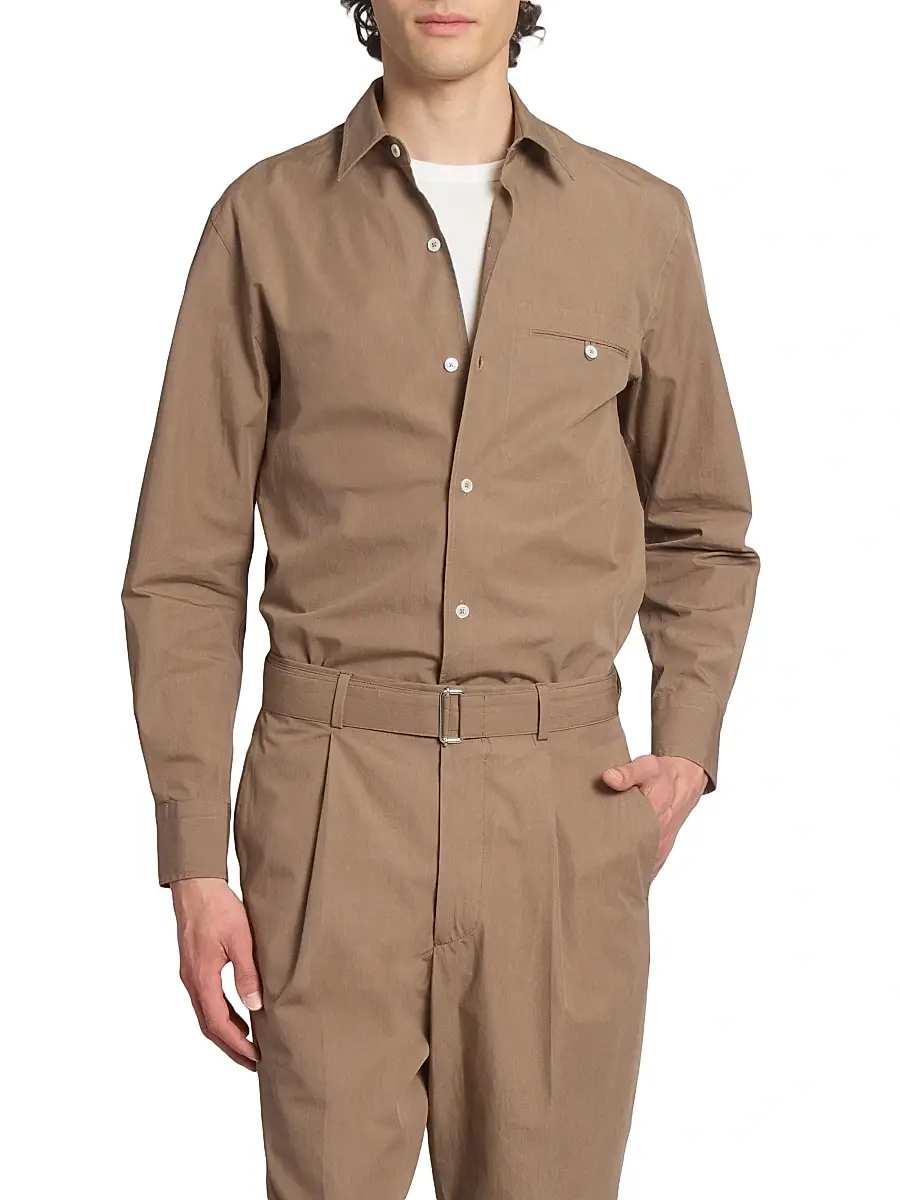 OFFICINE GÉNÉRALE Men Lionel Cotton Poplin Shirt | Thumbnail 3 OFFICINE GÉNÉRALE Men Lionel Cotton Poplin Shirt | Thumbnail 3