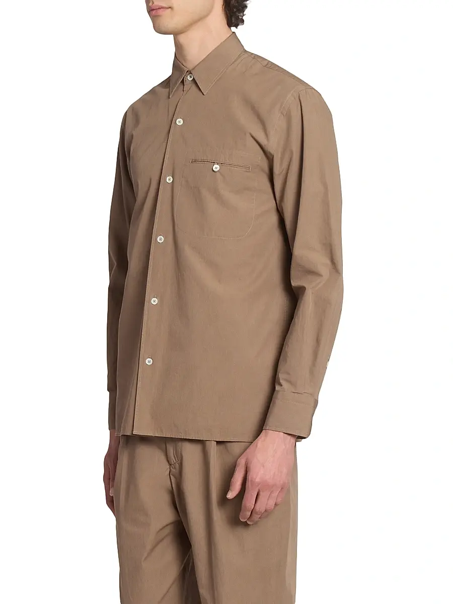 OFFICINE GÉNÉRALE Men Lionel Cotton Poplin Shirt | Thumbnail 4 OFFICINE GÉNÉRALE Men Lionel Cotton Poplin Shirt | Thumbnail 4