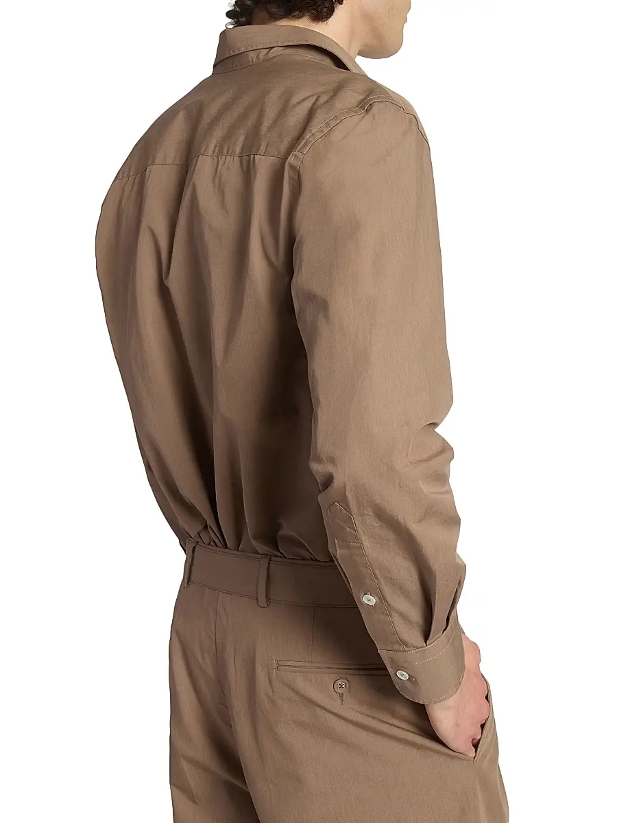 OFFICINE GÉNÉRALE Men Lionel Cotton Poplin Shirt | Thumbnail 6 OFFICINE GÉNÉRALE Men Lionel Cotton Poplin Shirt | Thumbnail 6