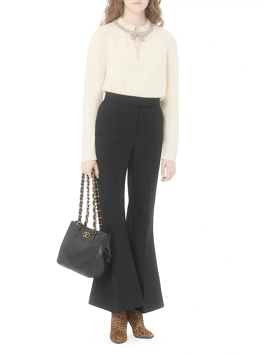 Valentino Women's Embroidered Wool Jumper | Thumbnail 7