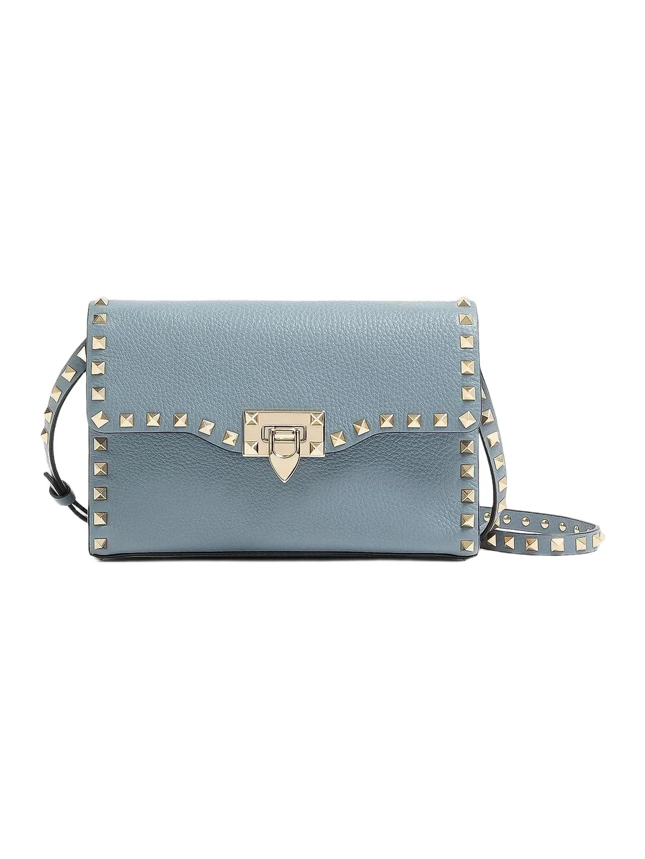 Women's Small Rockstud Grainy Calfskin Crossbody Bag Women's Small Rockstud Grainy Calfskin Crossbody Bag