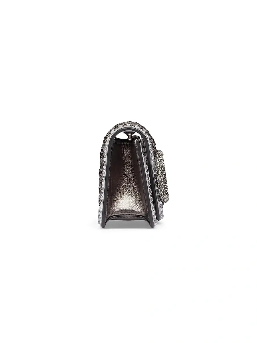 Valentino Women's Small Locò Top Handle Bag with Rhinestones - Crystal | Thumbnail 4
