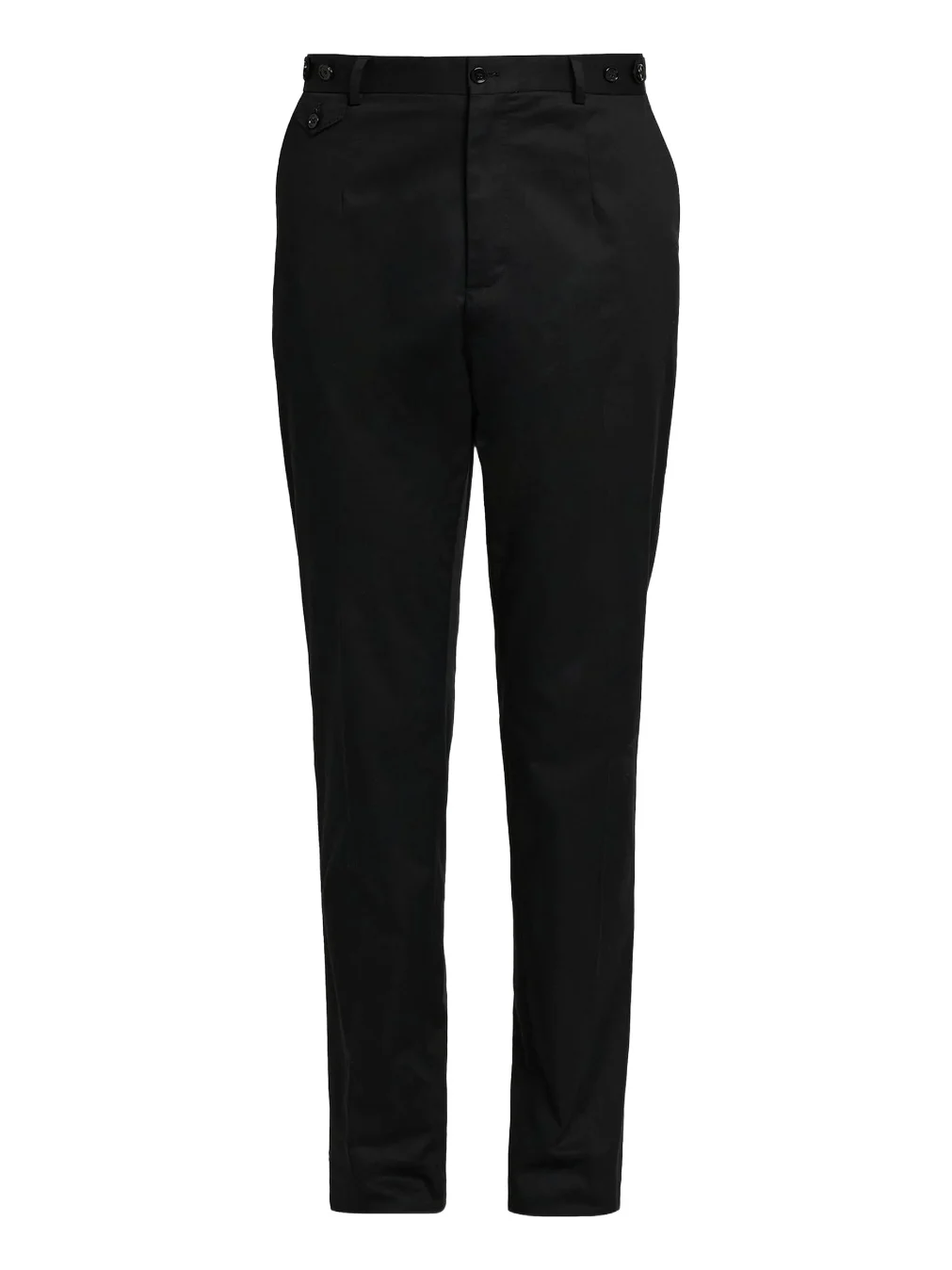 Men's Gabardine Cotton Straight-Leg Trousers