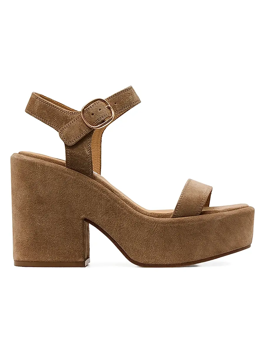 Gabriela Hearst Women's Iman 110MM Suede Platform Sandals