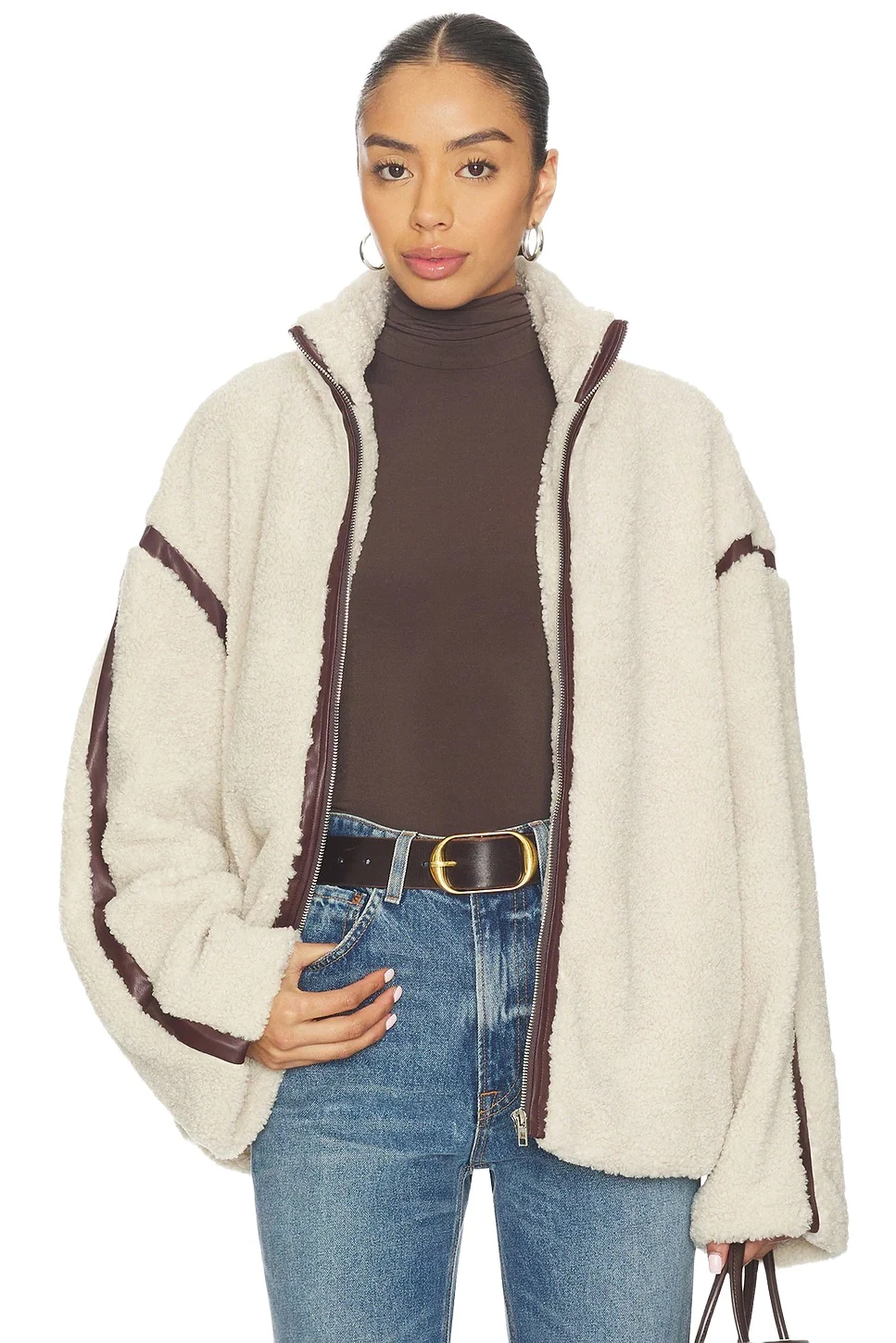 SNDYS Tatum Teddy Contrast Jacket