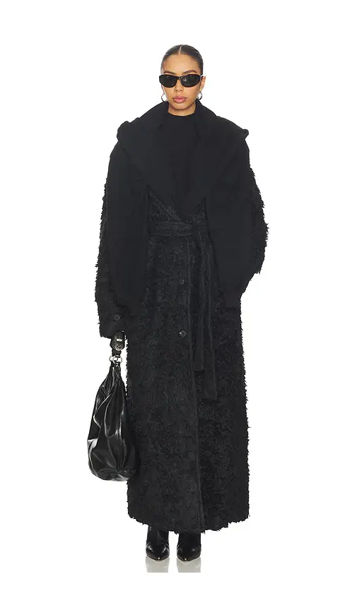 MARRKNULL Two-piece Waxed Trench Coat