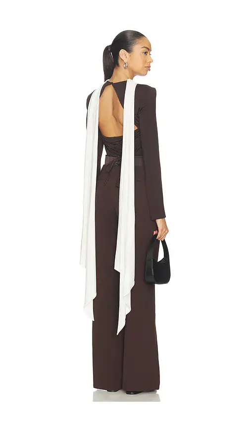 ROTATE Long-sleeved Scarf Top | Image 1 ROTATE Long-sleeved Scarf Top | Image 1