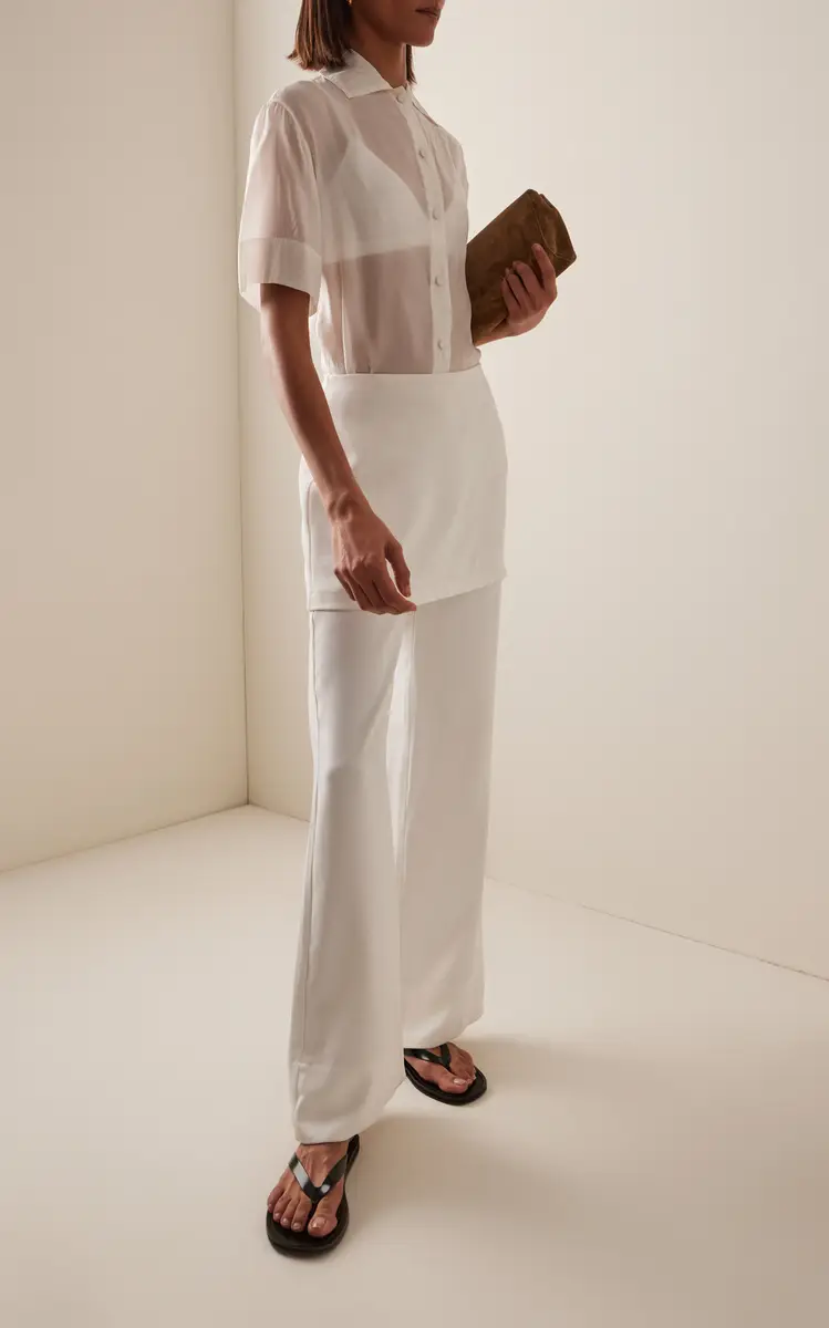 SLOAN Exclusive The Combination Crepe Flared Pants | Thumbnail 2 SLOAN Exclusive The Combination Crepe Flared Pants | Thumbnail 2