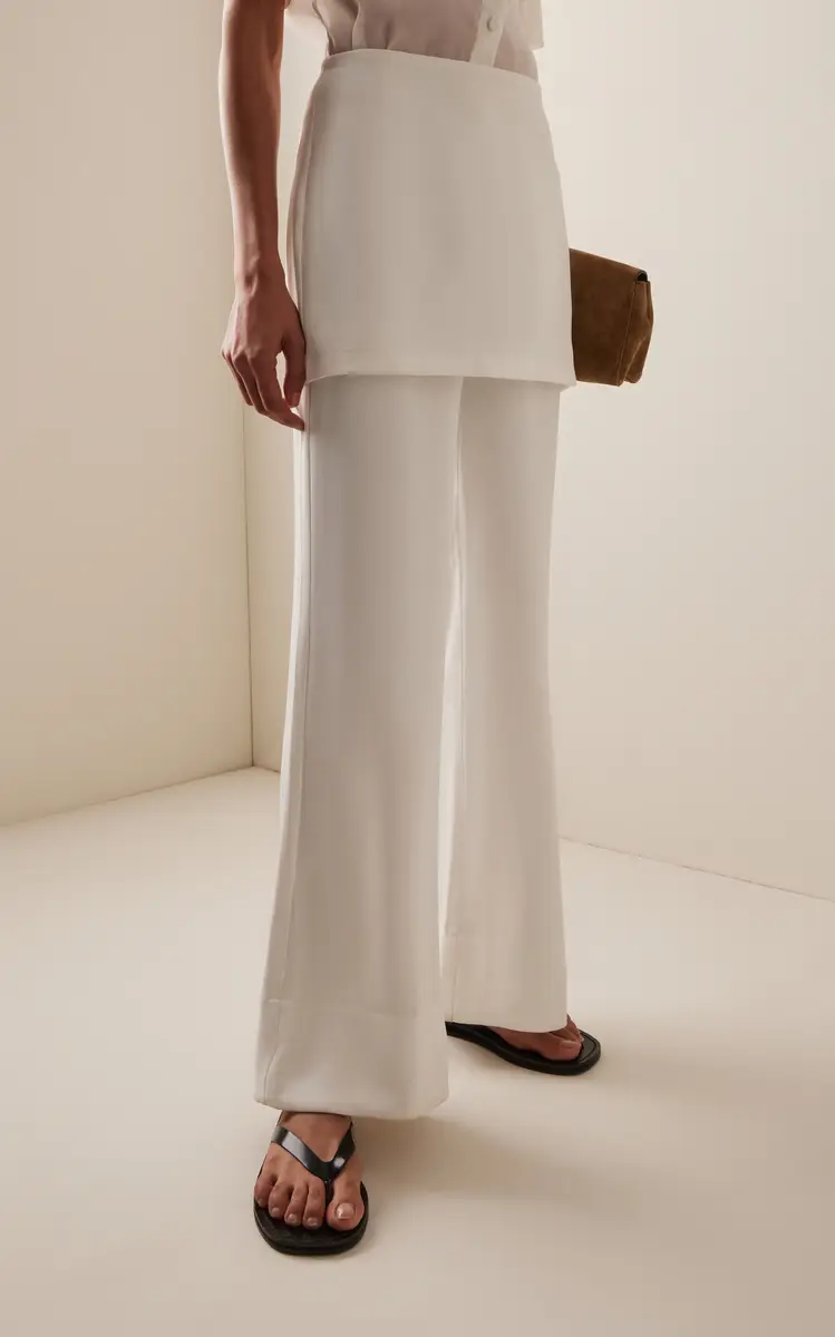 SLOAN Exclusive The Combination Crepe Flared Pants | Thumbnail 3 SLOAN Exclusive The Combination Crepe Flared Pants | Thumbnail 3