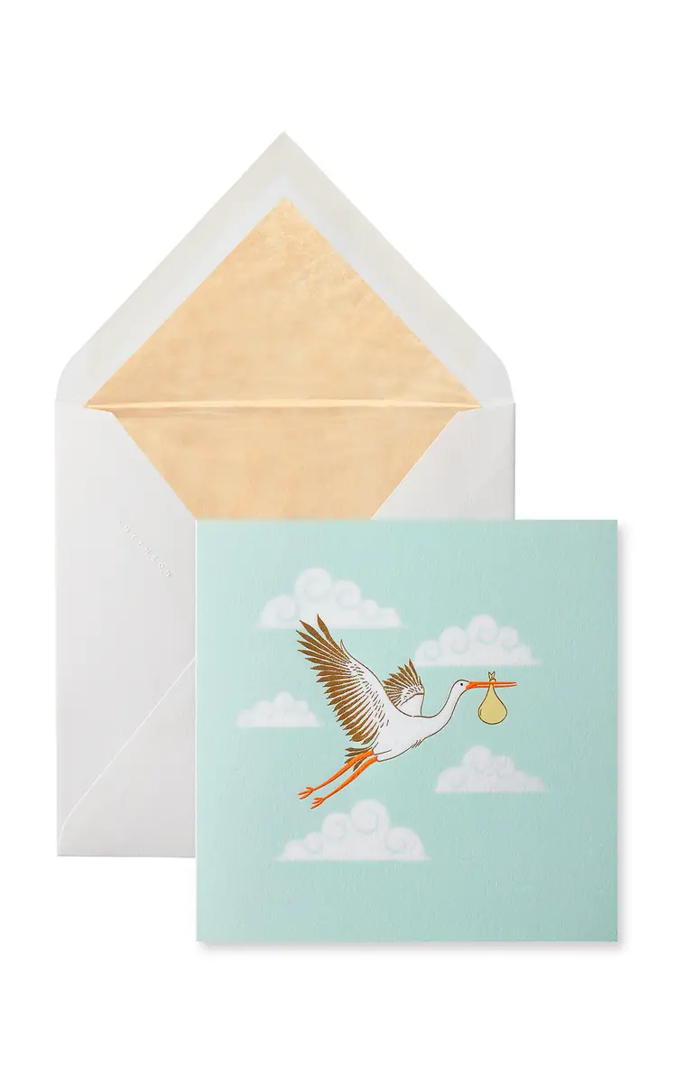 Smythson Stork Birth Greeting Card | Thumbnail 3 Smythson Stork Birth Greeting Card | Thumbnail 3