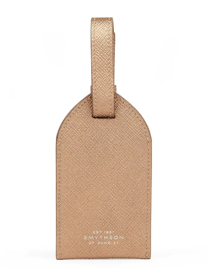 Smythson Panama Leather Luggage Tag
