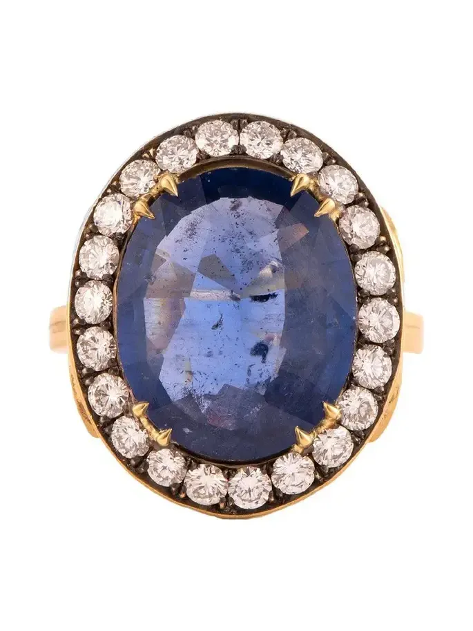 Ceylon Sapphire Diamond Ring
