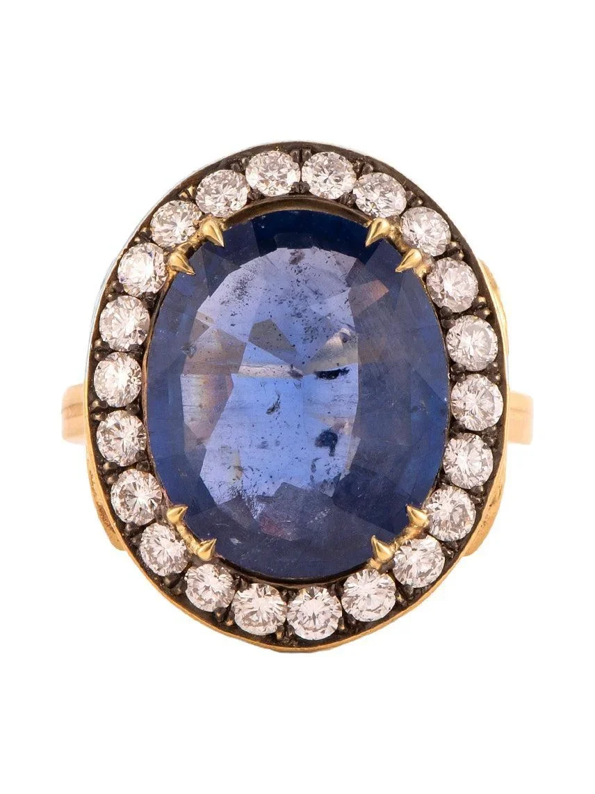 Ceylon Sapphire Diamond Ring Ceylon Sapphire Diamond Ring