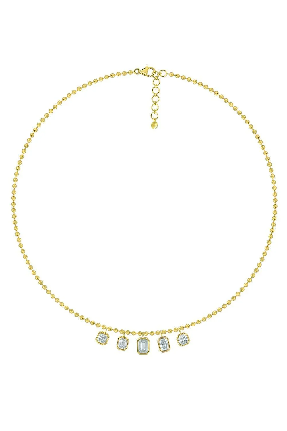 Five Diamond Drop Pendant Necklace Five Diamond Drop Pendant Necklace