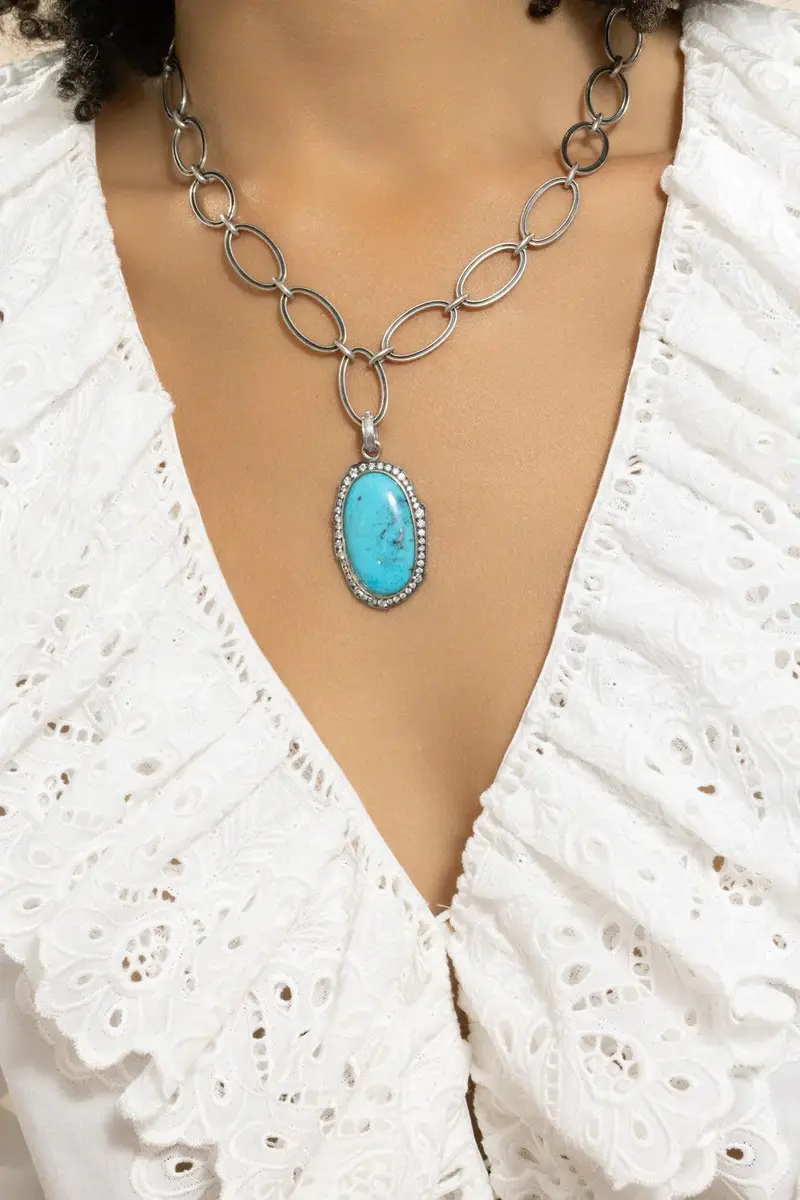 Sylva & Cie Oval Link Necklace | Thumbnail 3