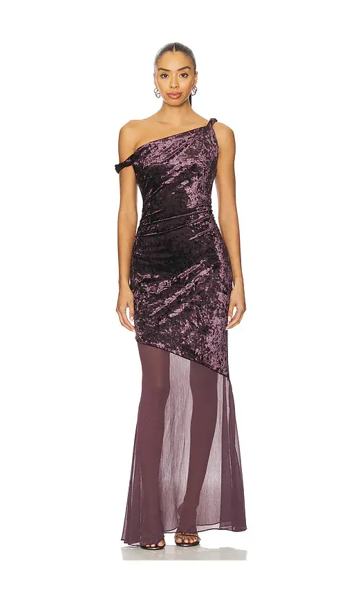 Line & Dot Taron Mix-media Maxi Dress | Image 1 Line & Dot Taron Mix-media Maxi Dress | Image 1