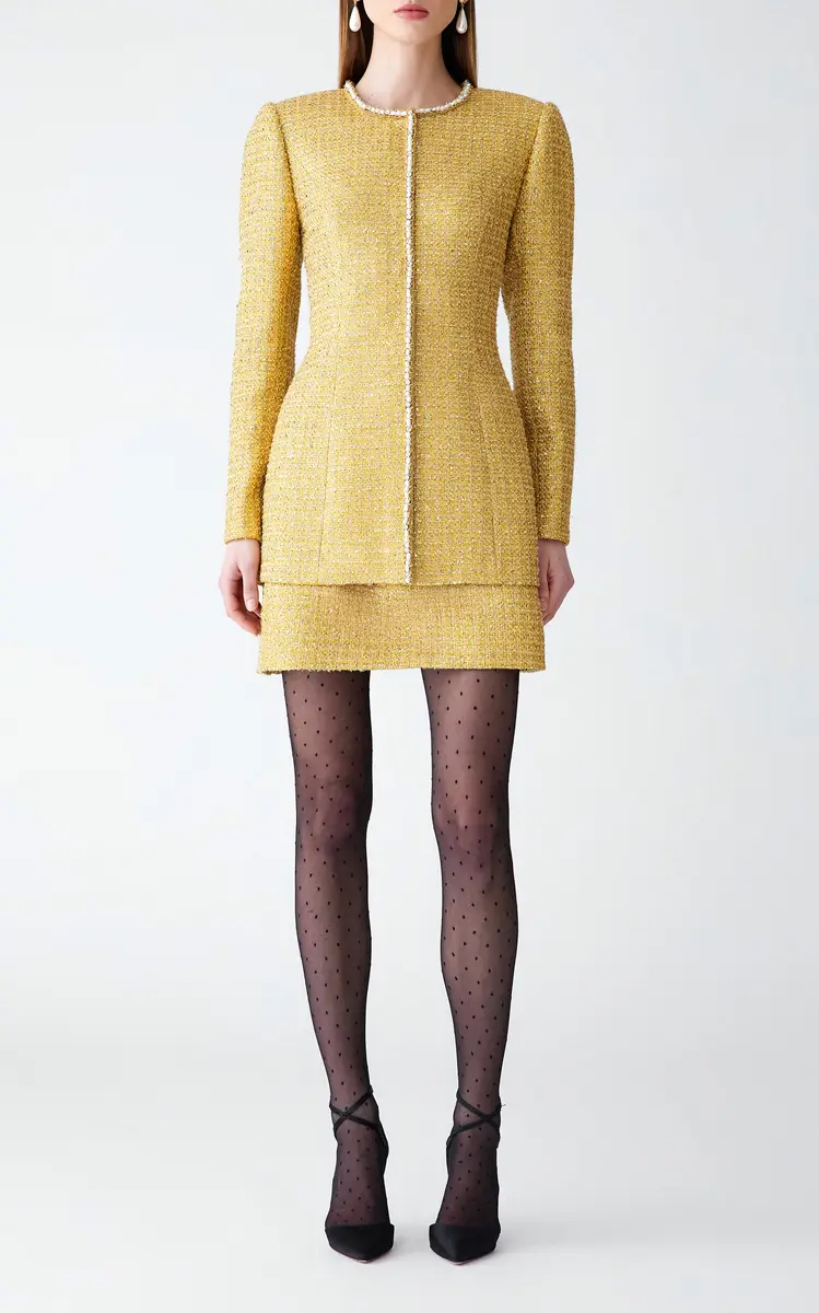 Carolina Herrera Embellished Lurex Tweed Jacket | Thumbnail 4