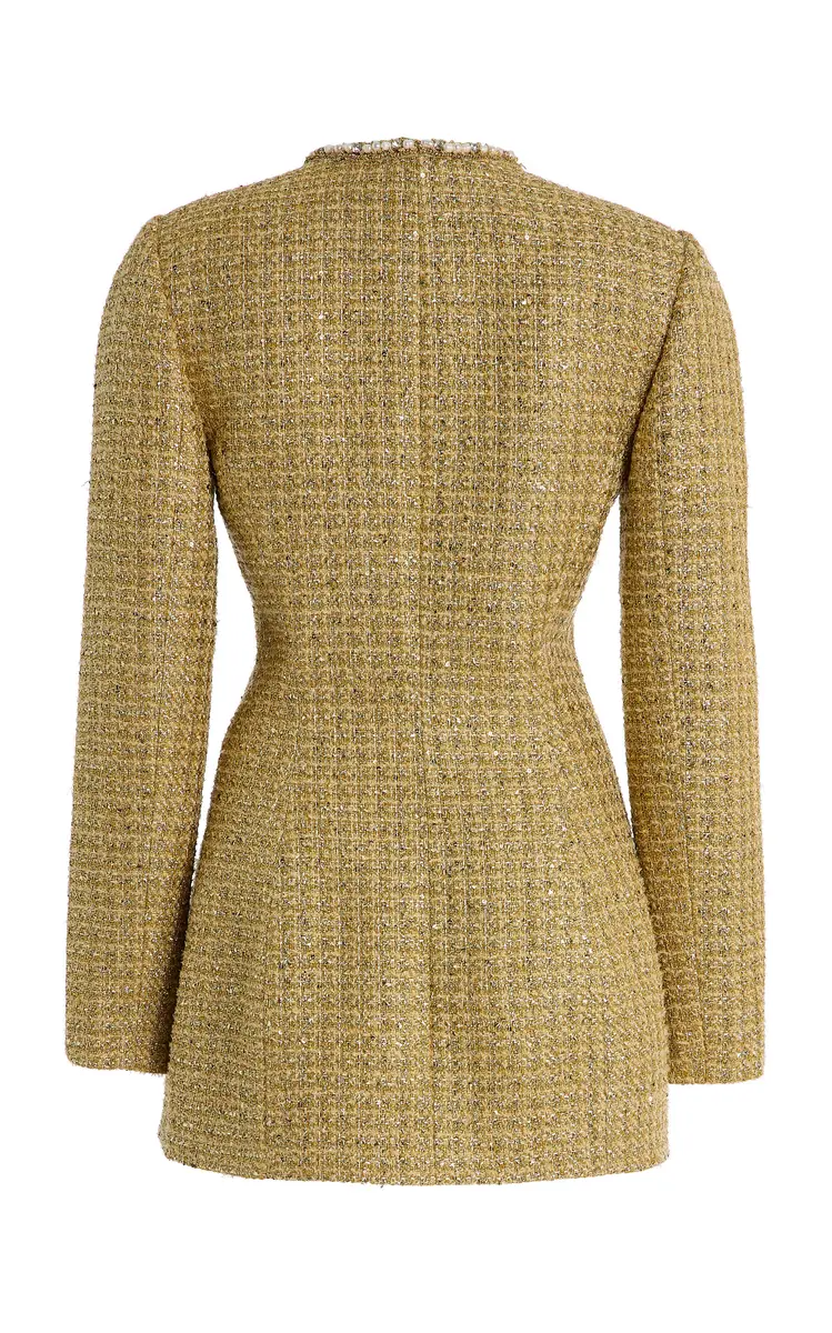 Carolina Herrera Embellished Lurex Tweed Jacket | Thumbnail 5