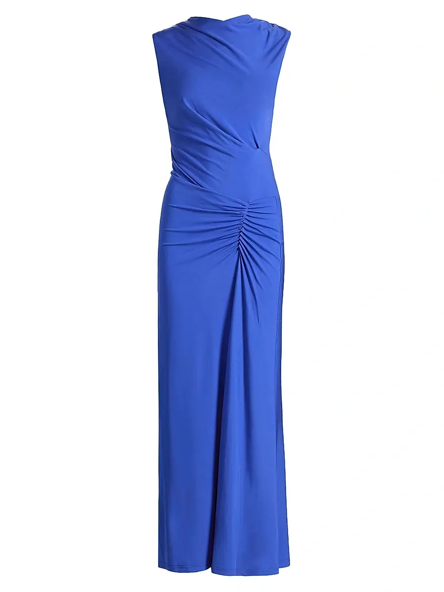 Women's Acacia Ruched Jersey Midi-Dress - Cobalt Blue