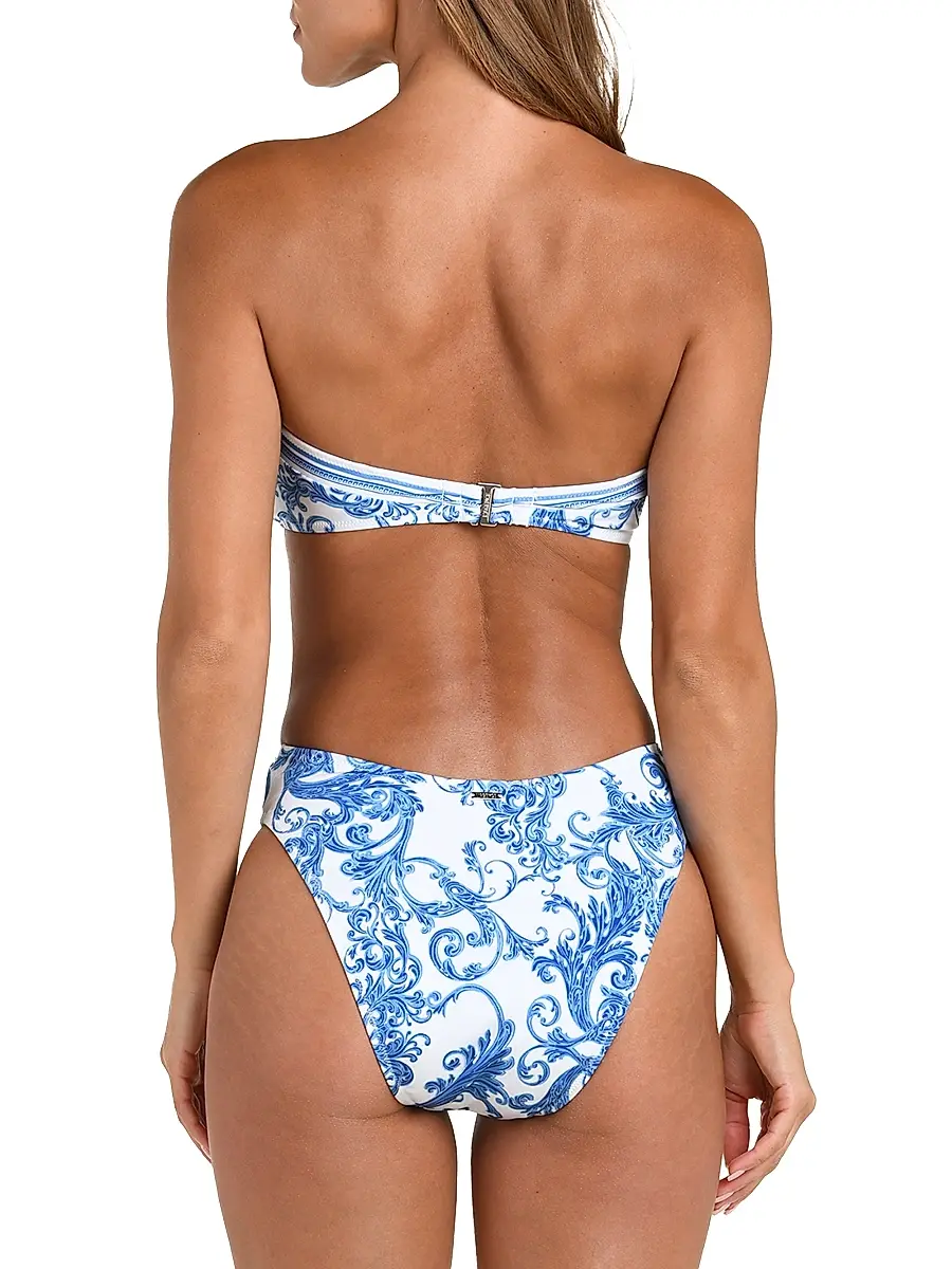 L'Agence Women's Baroque Krysta Printed Bandeau Bikini Top | Thumbnail 4 L'Agence Women's Baroque Krysta Printed Bandeau Bikini Top | Thumbnail 4