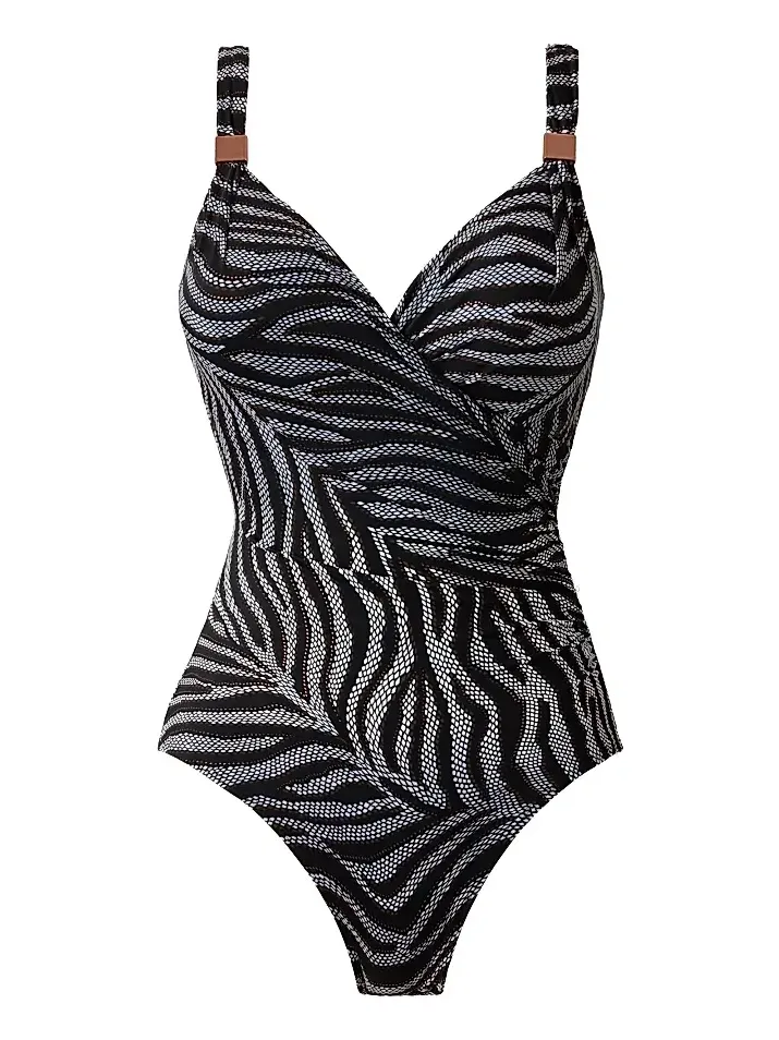 Women's Zirconic Siren Zebra-Print One-Piece Swimsuit Women's Zirconic Siren Zebra-Print One-Piece Swimsuit