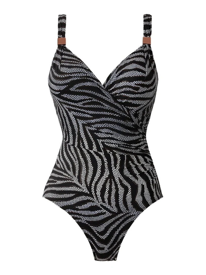 Women's Zirconic Siren Zebra-Print One-Piece Swimsuit Women's Zirconic Siren Zebra-Print One-Piece Swimsuit