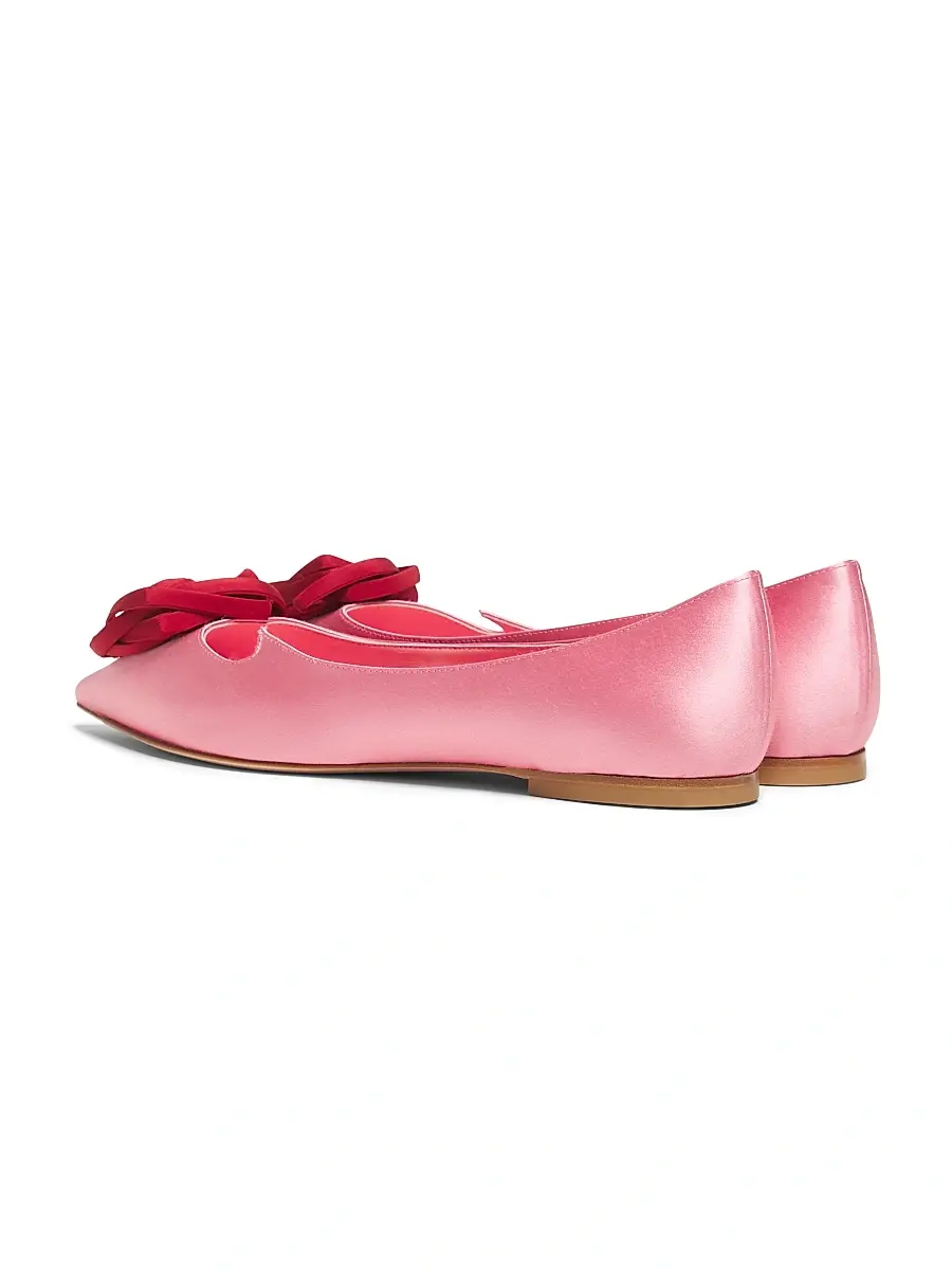 Roger Vivier Women's I Love Vivier Rosette Ballerina Flats - Rosa Antico Chiaro | Thumbnail 3 Roger Vivier Women's I Love Vivier Rosette Ballerina Flats - Rosa Antico Chiaro | Thumbnail 3