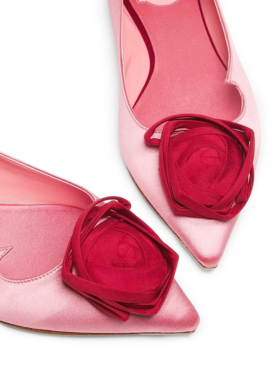 Roger Vivier Women's I Love Vivier Rosette Ballerina Flats - Rosa Antico Chiaro | Thumbnail 6 Roger Vivier Women's I Love Vivier Rosette Ballerina Flats - Rosa Antico Chiaro | Thumbnail 6