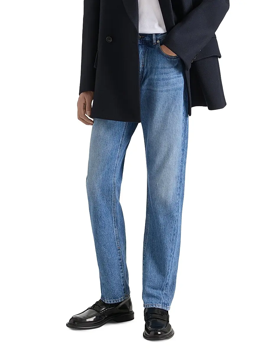 Givenchy Men's Couture Seam Straight Fit Shadow Washed Jeans | Thumbnail 2 Givenchy Men's Couture Seam Straight Fit Shadow Washed Jeans | Thumbnail 2