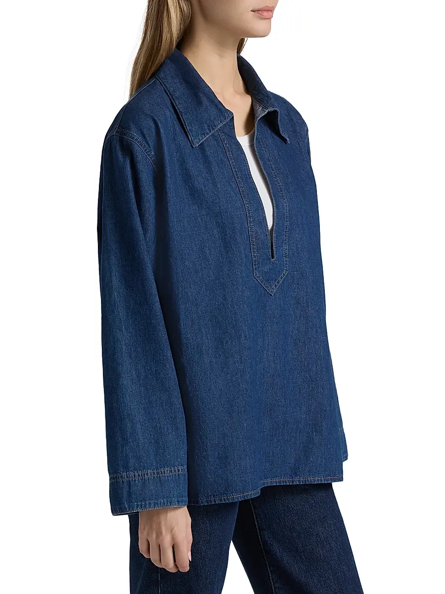 BLK DNM Women's Denim Tunic Top | Thumbnail 4 BLK DNM Women's Denim Tunic Top | Thumbnail 4