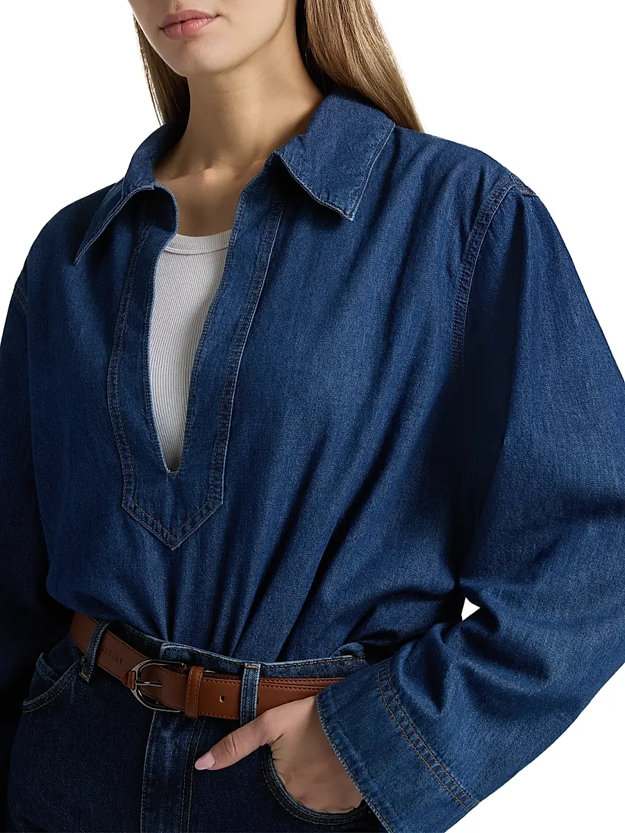 BLK DNM Women's Denim Tunic Top | Thumbnail 6 BLK DNM Women's Denim Tunic Top | Thumbnail 6