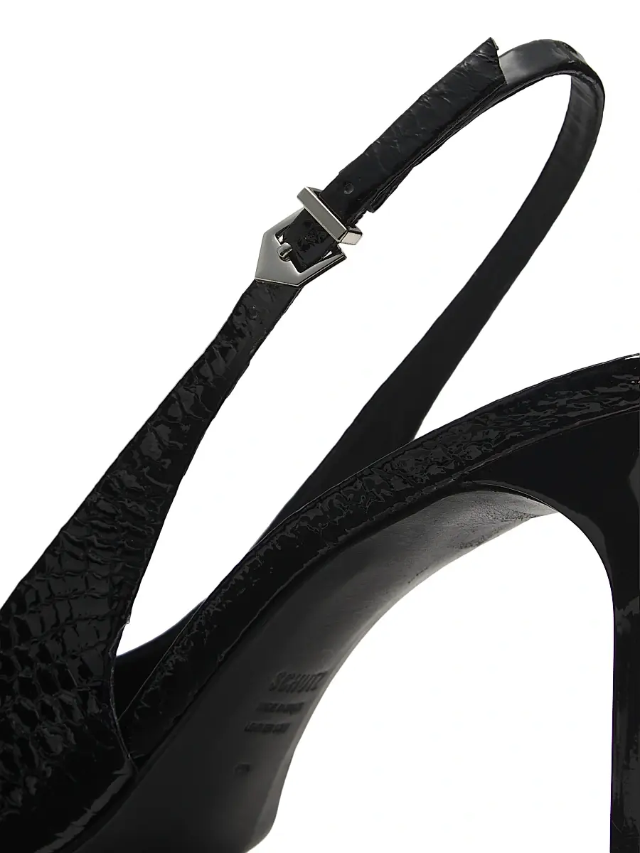 Schutz Women's Paola 90MM Snake-Embossed Leather Slingback Pumps | Thumbnail 6
