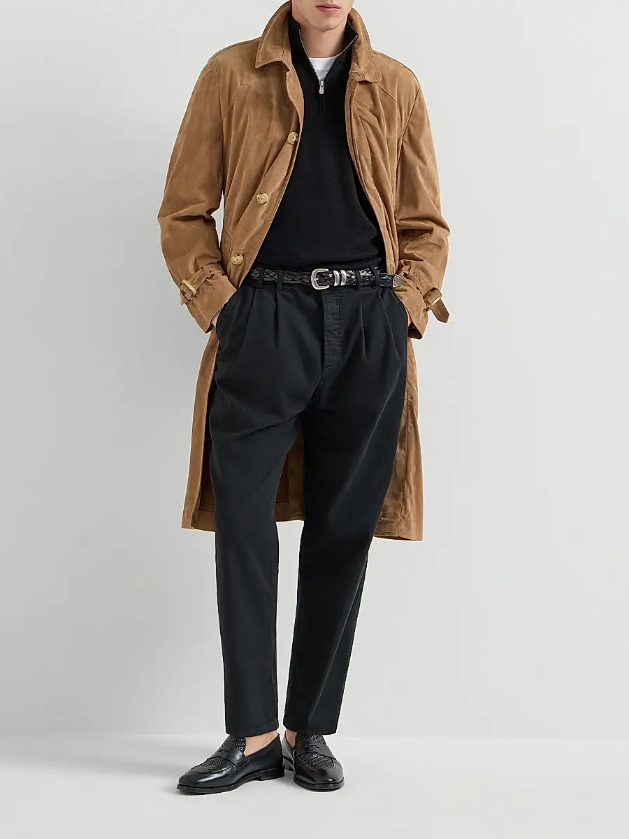 Brunello Cucinelli Men's Cashmere Sweater with Half Zip | Thumbnail 6 Brunello Cucinelli Men's Cashmere Sweater with Half Zip | Thumbnail 6