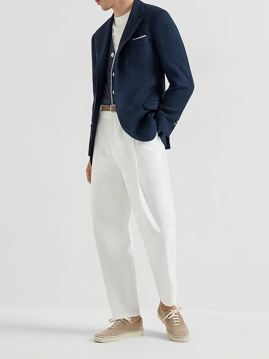 Brunello Cucinelli Men's Cashmere, Silk and Hemp Lightweight Cardigan | Thumbnail 6