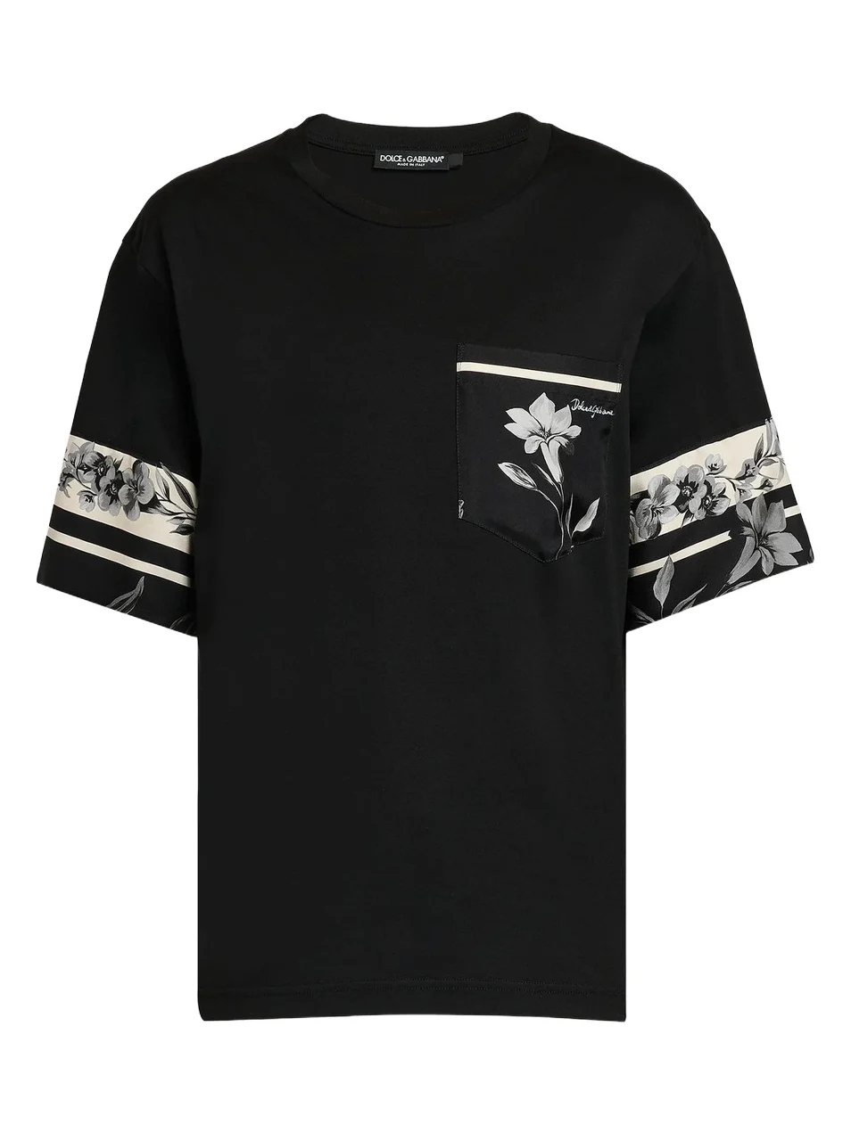 Men's Floral Cotton-Silk T-Shirt Men's Floral Cotton-Silk T-Shirt