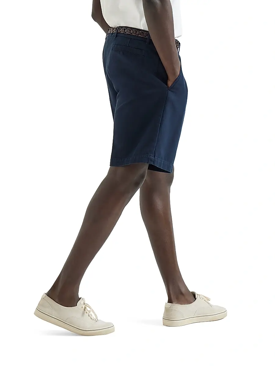 Brunello Cucinelli Men's Garment Dyed Bermuda Shorts in Twisted Cotton Gabardine - White | Thumbnail 9