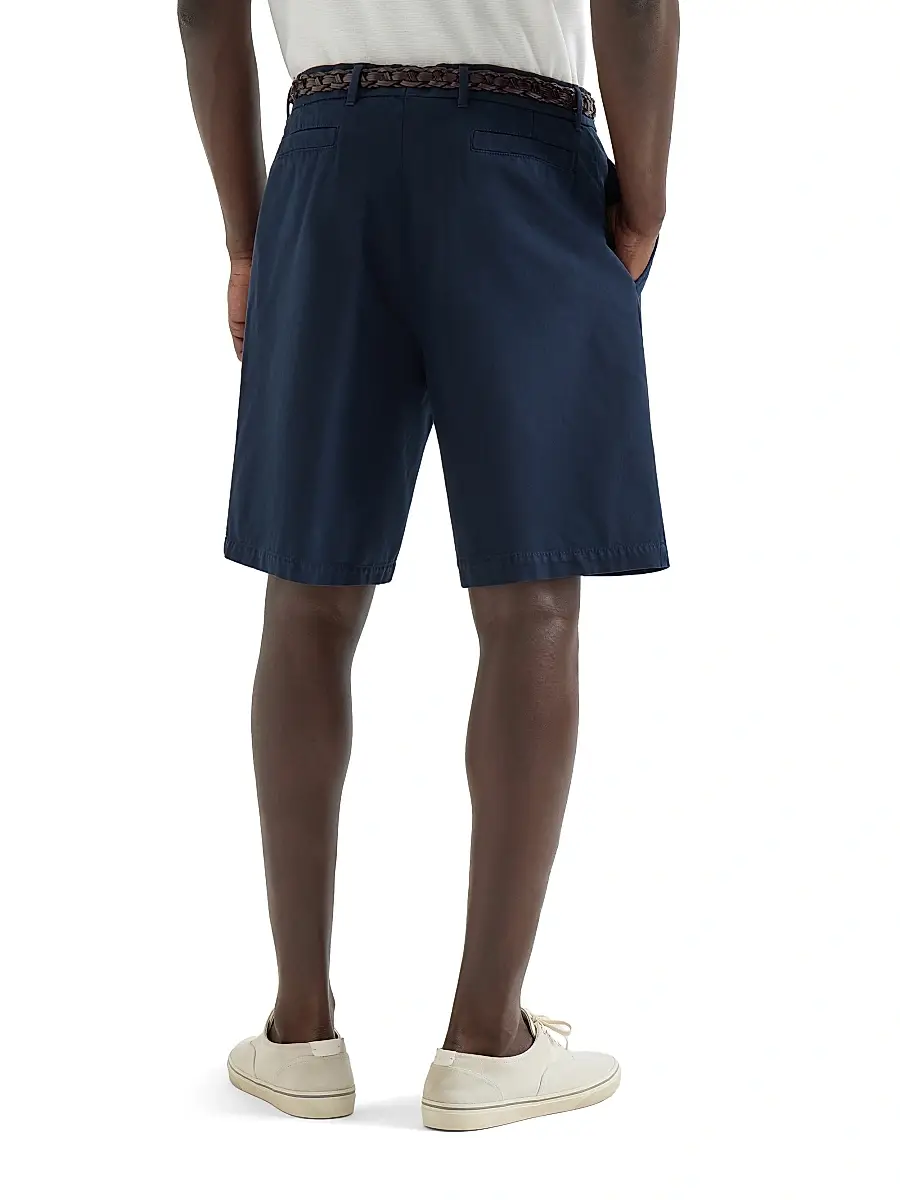 Brunello Cucinelli Men's Garment Dyed Bermuda Shorts in Twisted Cotton Gabardine - White | Thumbnail 10