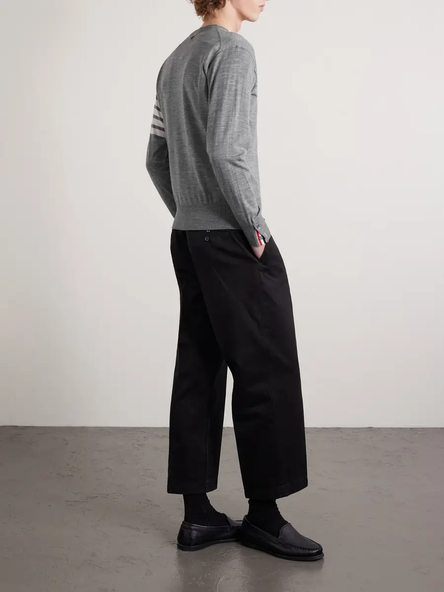 Thom Browne Slim-Fit Striped Merino Wool Sweater - Men | Thumbnail 4