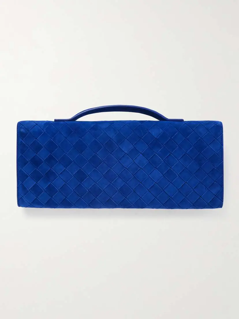 Bottega Veneta Andiamo Long Intrecciato Suede Clutch | Thumbnail 3 Bottega Veneta Andiamo Long Intrecciato Suede Clutch | Thumbnail 3