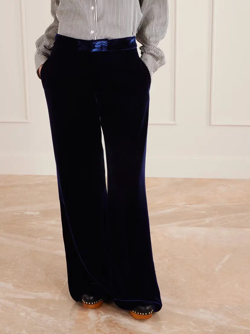 Etro Velvet Wide-leg Pants | Thumbnail 3 Etro Velvet Wide-leg Pants | Thumbnail 3