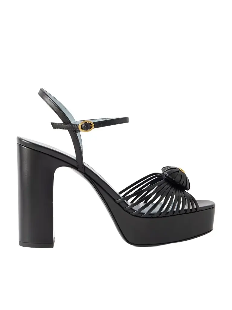Royal 115 Embellished Leather Platform Sandals Royal 115 Embellished Leather Platform Sandals