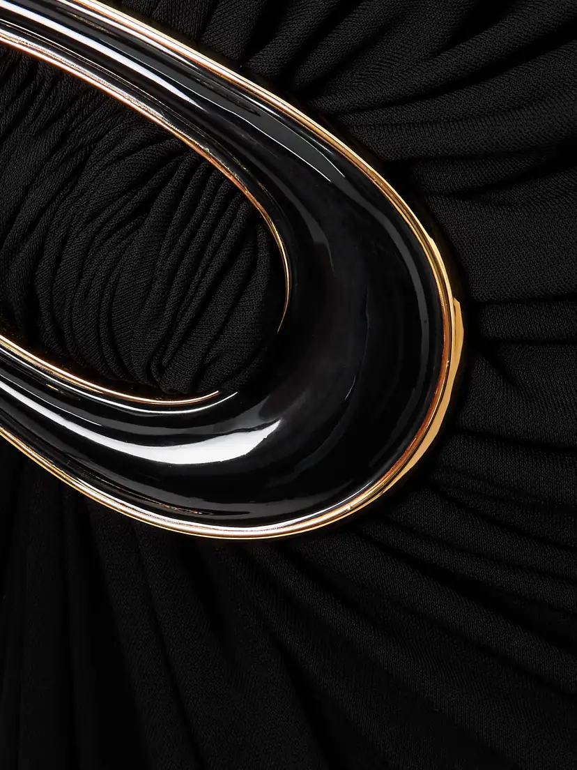 Bottega Veneta Embellished Gathered Jersey Midi Dress | Thumbnail 4 Bottega Veneta Embellished Gathered Jersey Midi Dress | Thumbnail 4