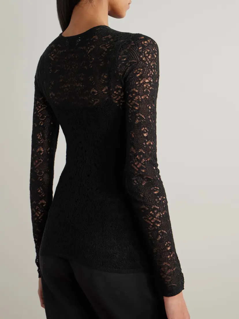 Gabriela Hearst Evander Open-knit Wool And Cashmere-blend Top | Thumbnail 3