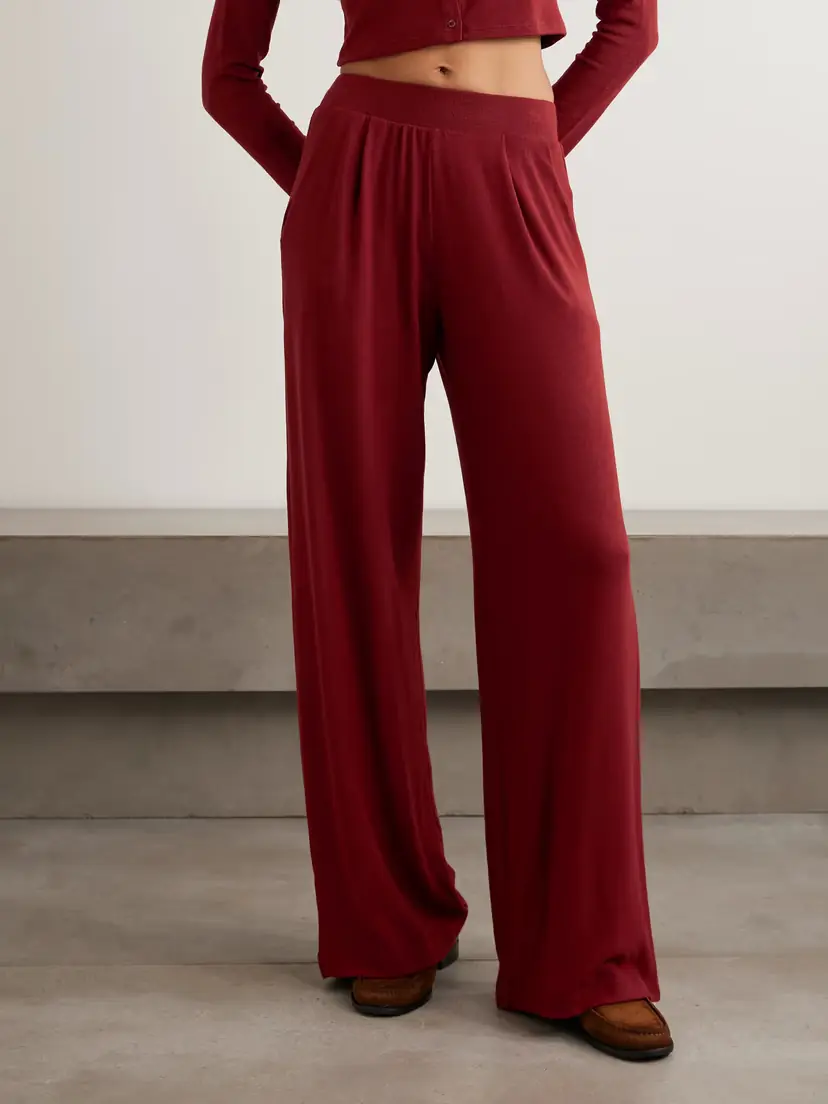 LESET Lauren Knitted Wide-leg Pants | Thumbnail 2 LESET Lauren Knitted Wide-leg Pants | Thumbnail 2
