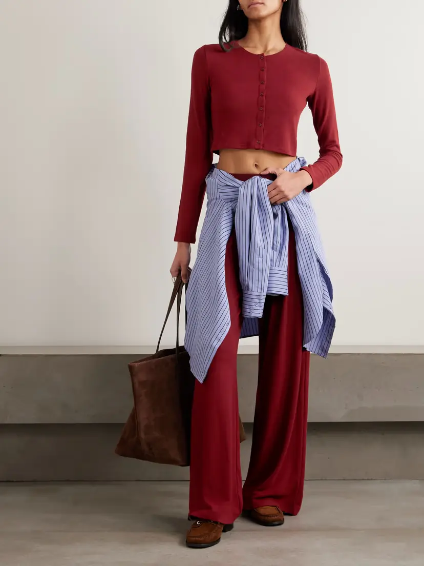 LESET Lauren Knitted Wide-leg Pants | Thumbnail 3 LESET Lauren Knitted Wide-leg Pants | Thumbnail 3
