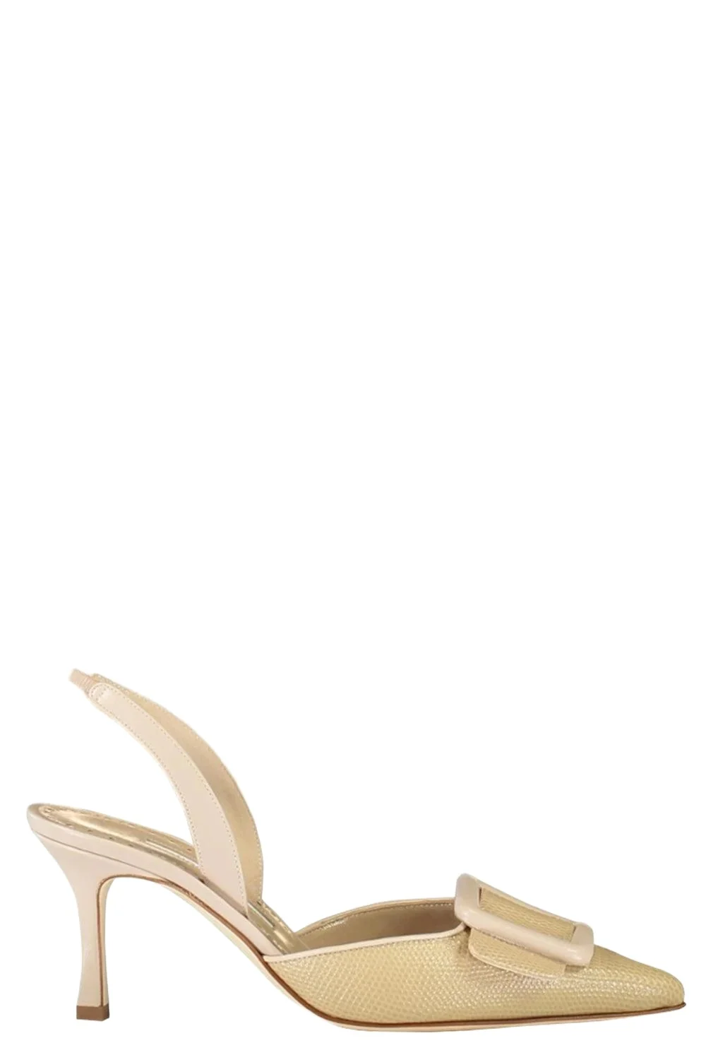 Manolo Blahnik Maysli Slingback - Yellow Nude