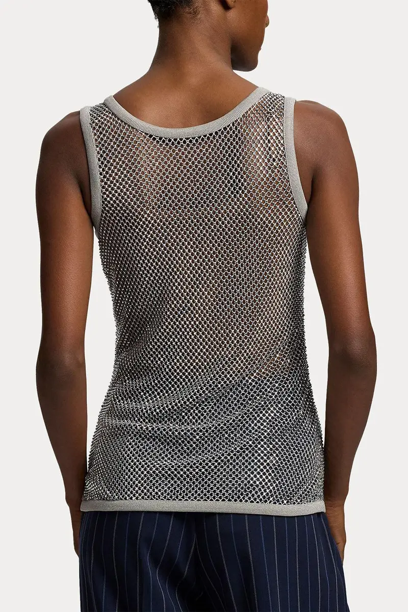 Ralph Lauren Melony Embellished Mesh Tank Top | Thumbnail 6