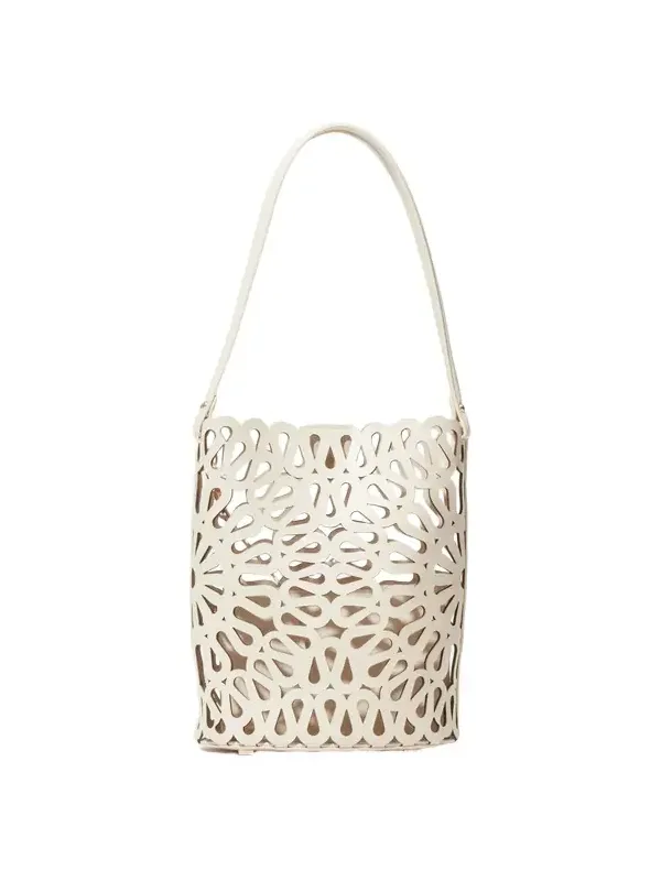 Mccall Laser Cut Leather Bucket Bag