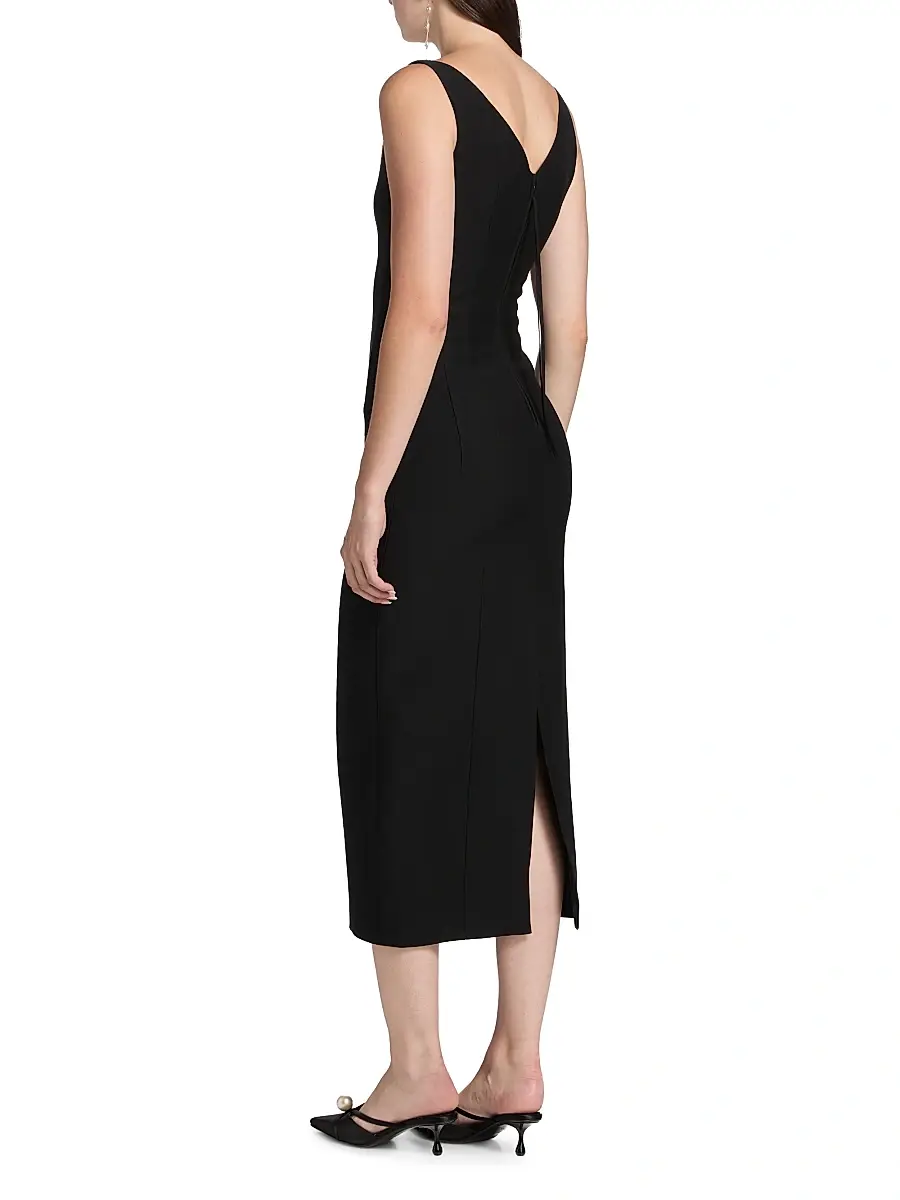 Adam Lippes Women's Willa Wool-Blend Midi-Dress | Thumbnail 5 Adam Lippes Women's Willa Wool-Blend Midi-Dress | Thumbnail 5